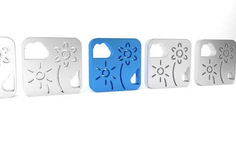 Blue Firework rocket icon isolated on white background. Concept of fun part.. Stock Illustration