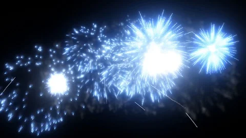 Blue fireworks as background for holidays like New Year, Christmas. V17 Stock Footage 101730192