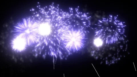 Blue fireworks as background for holidays like New Year, Christmas. V20 Stock Footage 101730261