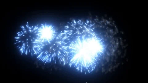 Blue fireworks as background for holidays like New Year, Christmas. V17 Stock Footage 101730582
