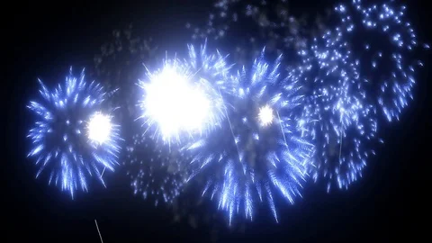 Blue fireworks as background for holidays like New Year, Christmas. V18 Stock Footage 101730620