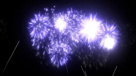 Blue fireworks as background for holidays like New Year, Christmas. V19 Stock Footage 101730628
