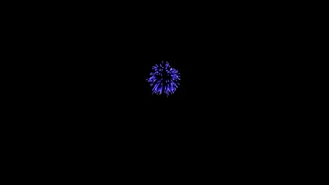 Blue fireworks on a black background, 3d rendering Vidéo 166999559