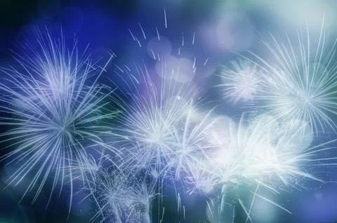 Blue fireworks Stock Illustration