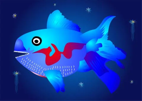 Blue fish Stock Illustration