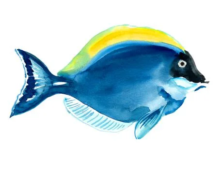 Blue fish Illustrazione stock