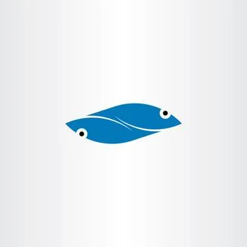 Blue fish logo vector element symbol sign Stock-Illustration