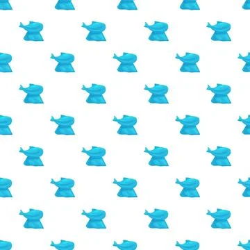 Blue fish pattern repeating seamless background Иллюстрация