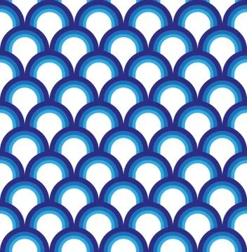 Blue fish scale pattern Stock Illustration