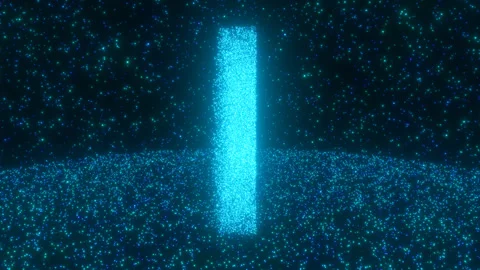 Blue Fish Shape Formation Of Space Star Sparkle Night Lights Glowing 库存影片 331283846