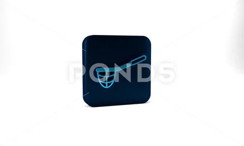 Blue Fishing Net Pattern Icon Isolated on Grey Background. Fishing Tackle.  Glass Square Button Stock Illustration - Illustration of handle, render:  253797014