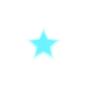 Blue Five-pointed Y2k Star. Vector illustration with gradient and blur. Stock Illustration