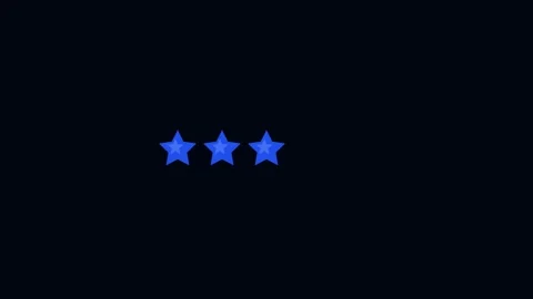 Blue Five Star Rating Fill Flat Design Animation 動画素材 342611567