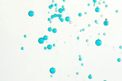 Blue fizz bubbles Stock Photos