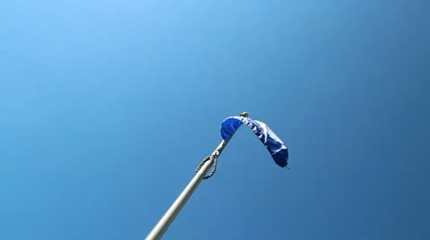 Blue flag Stock-Footage 10884792