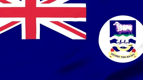 Blue flag with union jack and coat of arms Vídeos de archivo 343574033