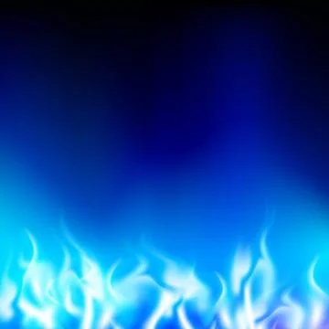 Blue flame on a black background 스톡 일러스트