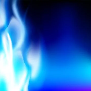 Blue flame on a black background Stock Illustration