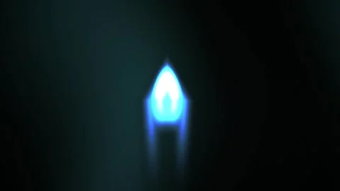 Blue flame burning in darkness. Stock Footage 337499766