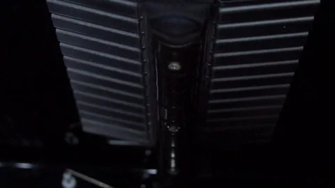 Blue flame of burning inside a gas oven oven. close-up ignition Video stock 129940054