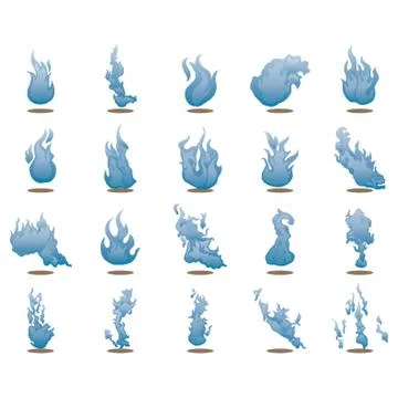 Blue Flame Collection Stockillustratie