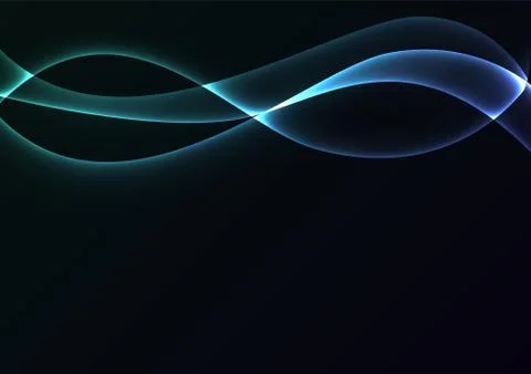Blue flame curve layer abstract background Stock Illustration