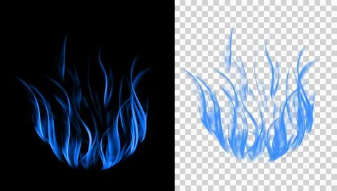 Blue flame fire effect Stock Illustration