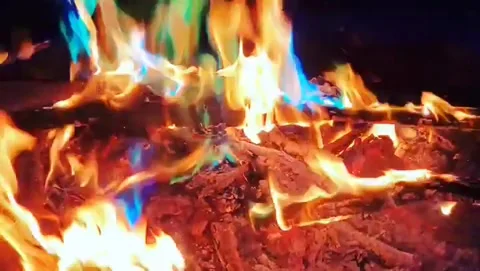 Blue Flame Video stock 155082382