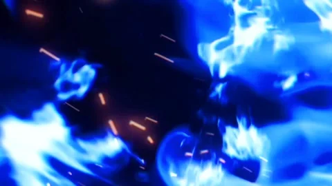Blue Flame Stock Footage 244680041