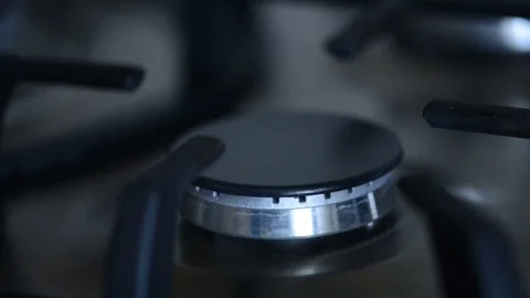 Blue flame of gas closeup Video stock 82530457