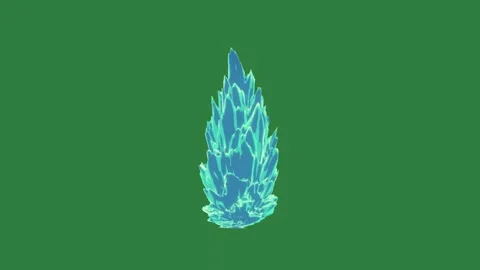 A blue flame on green background and fire green screen animated chromakey Vidéo 335130310
