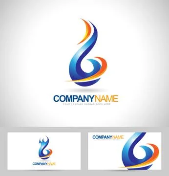Blue Flame Logo Stock Illustration