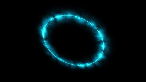 A blue flame object spinning round and round. Loop. Stock Footage 318761122