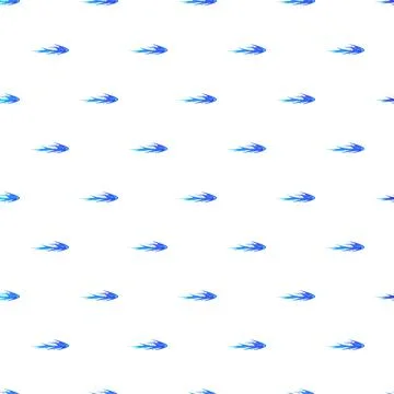 Blue flame pattern repeating on white background Illustrazione stock