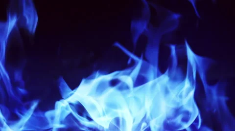 Blue flame, slow motion Stock Footage