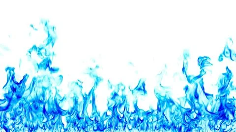 Blue flame on a white background. Illustrazione stock