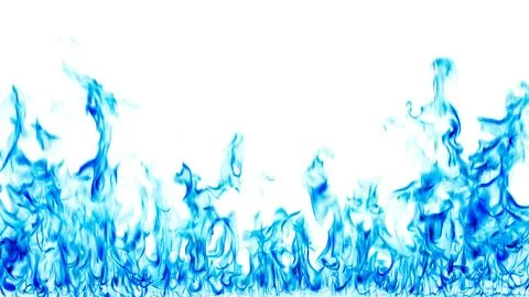 Blue flame on a white background. Illustrazione stock