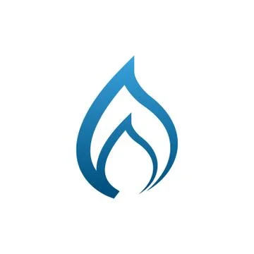 Blue flames design concept vector Stock Illustration