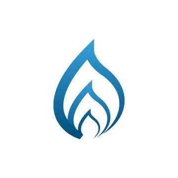 Blue flames design concept vector Stock Illustration
