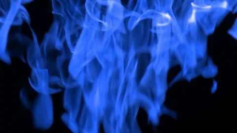 Blue Flames Flowing Down Stock Footage 101614966