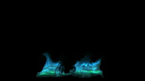 Blue flames Video stock 125000610
