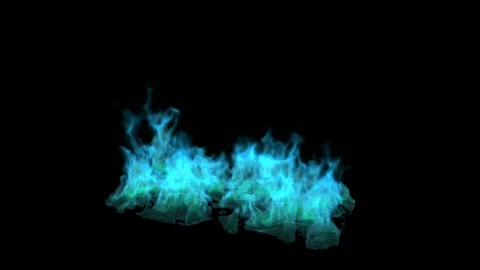 Blue flames Stock Footage 125000769