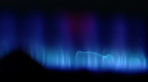 Blue flames. Out of focus. 動画素材 8769366