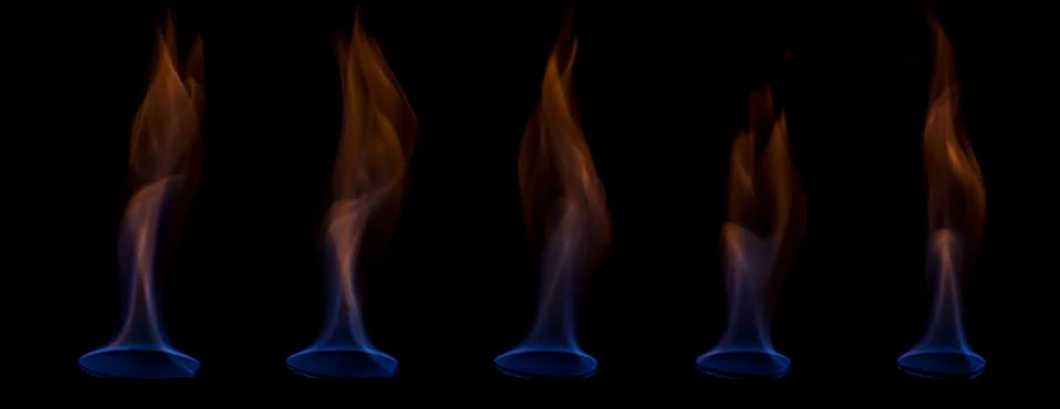 Blue flames 写真素材