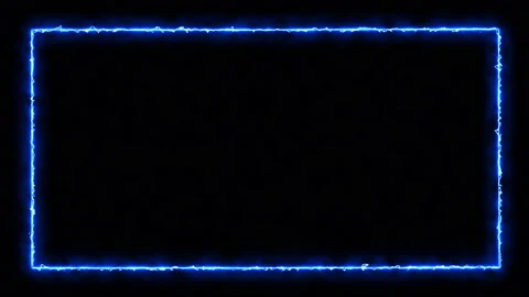 Blue flash energy neon frame. Motion Screen. Black background. Loop. 29,97 fps 動画素材 164550793