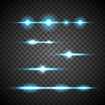 Blue flash set Stock Illustration