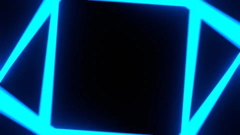 Blue Flashing Geometric Lines and Squares Festival Strobe Geometric Backgrou Vidéo 341675816
