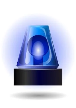 Blue flashing light Stock Illustration