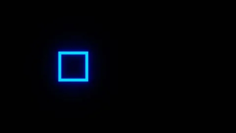 Blue Flashing Square Neon Elements Abstract Light Panel Background VJ Loop i Vidéo 344098095