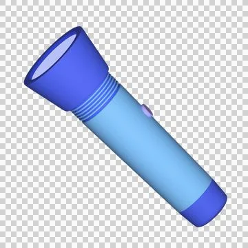 Blue flashlight icon. 3d rendering Stock Illustration